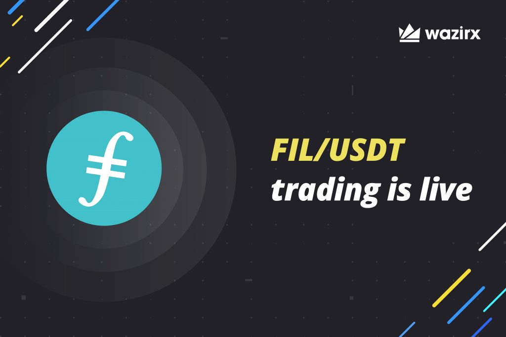 FIL/USDT trading on WazirX