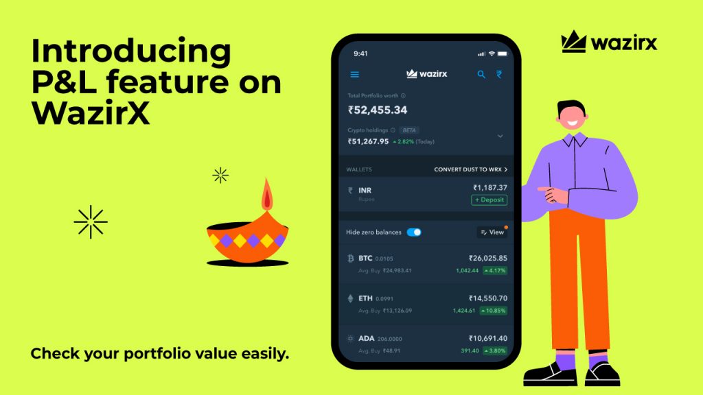 WazirX Profit & Loss Feature Enabled 